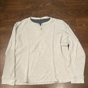 Vintage distressed Old-Navy waffle henley